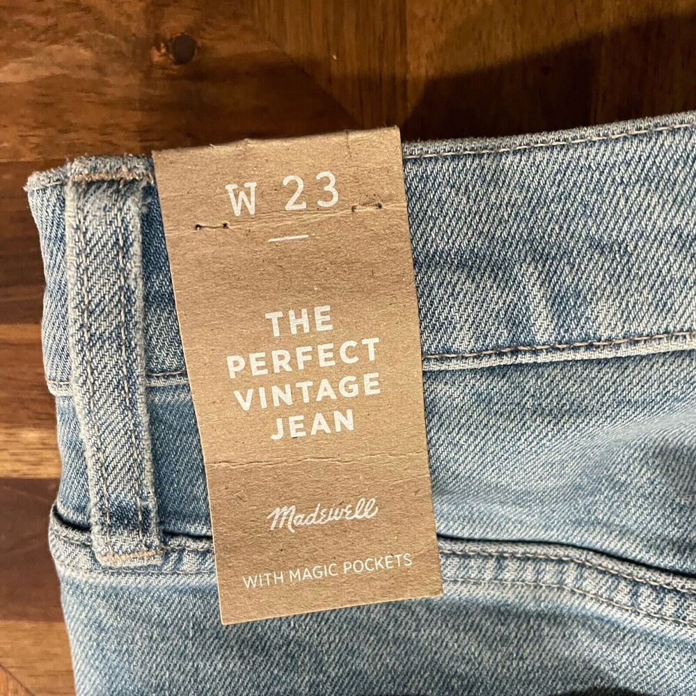 Madewell Jeans The Perfect Vintage Denim Raw Frayed Hem 5 Pocket Sz 23 New - Picture 2 of 9